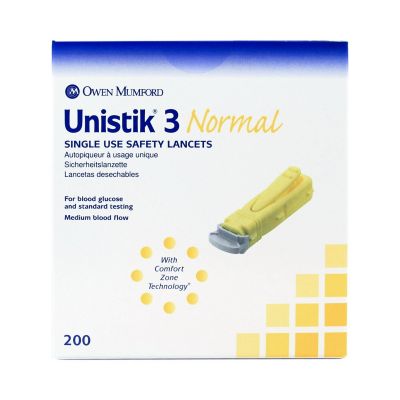 Unistik® 3 Normal Safety Lancet, 23 Gauge, 200 ct.