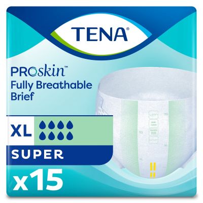 Tena Super Adult Heavy-Absorbent Incontinence Brief, Extra Large