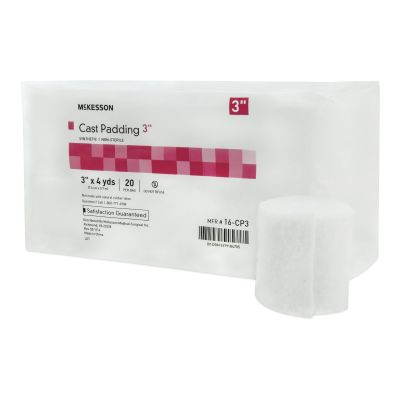 McKesson White Polyester Cast Padding, 3 Inch x 4 Yard