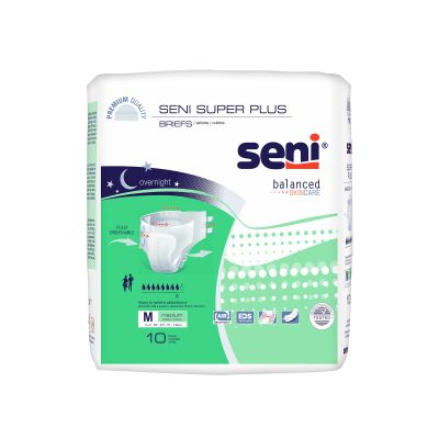 Seni® Super Plus Overnight Heavy to Severe Absorbency Incontinence Brief, Medium