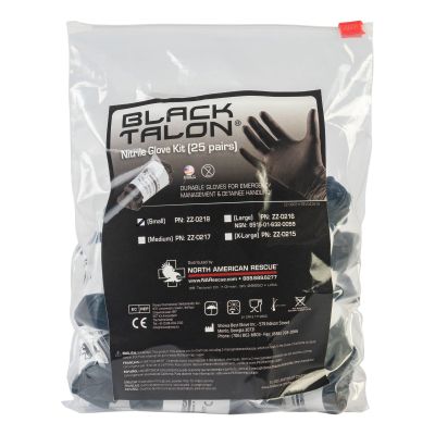 Black Talon® Nitrile Extended Cuff Length Exam Glove, Medium, Black