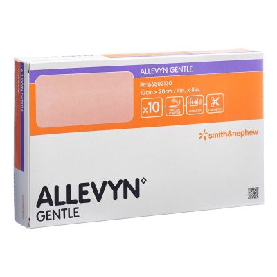 DRESSING, FOAM ALLEVYN GENTLE W/O BRDR 4"X8" (10/BX 4BX/CS)
