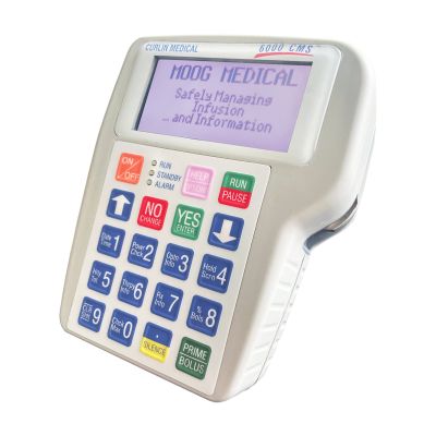 Ambulatory Infusion Pump Curlin 6000™ 2 Alkaline C Batteries, AC, External Rechargeable Battery Pack Curvilinear Peristaltic NonWireless 1 mL to 9.99 mL Volume 0.1 to 400 mL/hr, increments of 0.1 mL/hr Graphic LCD, 4 lines/16 characters