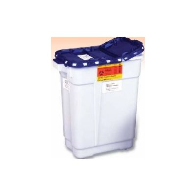 CONTAINER, SHARPS PHARMA WHT/BLU 9GL PLUG CAP (8/CS)