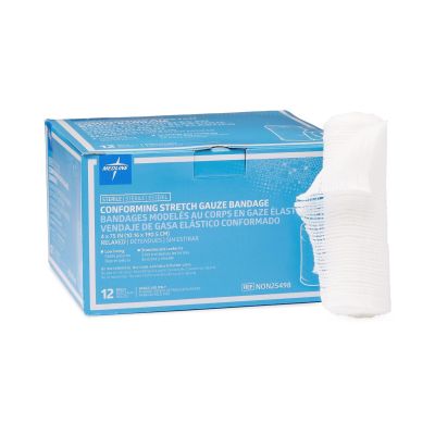 Medline Sterile Conforming Bandage, 4 Inch x 4-1/10 Yard