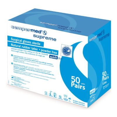 Sempermed® Supreme Latex Surgical Glove, Size 7, Ivory
