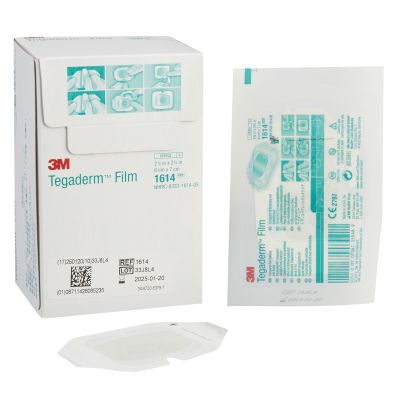 3M™ Tegaderm™ Rectangular Transparent Sterile Film Dressing, 2-3/8 x 2-3/4 Inch