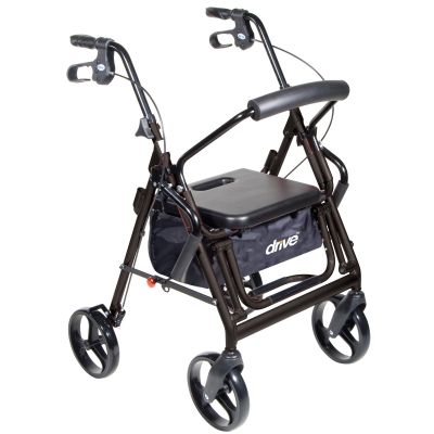 drive™ Duet Four-Wheel Rollator, Black