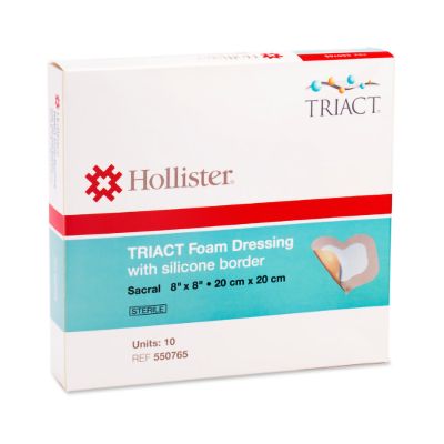 TRIACT Foam Dressing with Silicone Border, 8 x 8 Inch