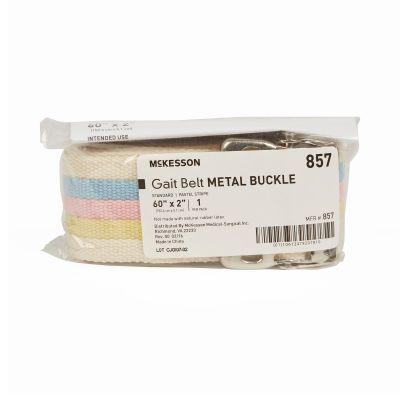 McKesson Pastel Stripe Gait Belt, 60 Inch