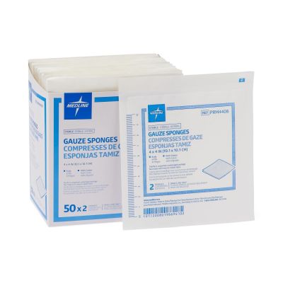 Caring® Sterile Gauze Sponge, 4 x 4 Inch, 8-Ply