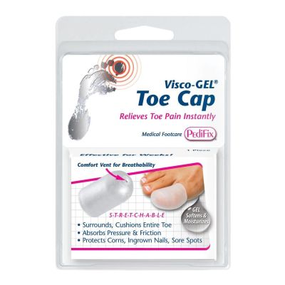 TOE CAP, VISCO-GEL ALL GEL SM/MED (1/PK)