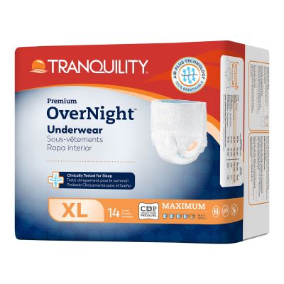 Tranquility Premium OverNight Disposable Absorbent Underwear, XL