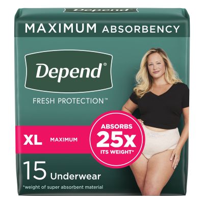 Depend® Fresh Protection™ Women's Maximum Absorbency Underwear, X-Large