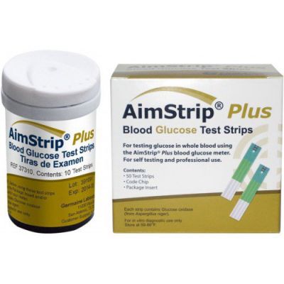 TEST STRIP, BLD GLUCOSE AIMSTRIP PLUS (50/BX)
