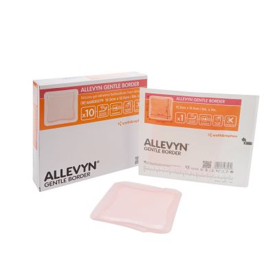 Allevyn Gentle Border Silicone Foam Dressing, 5 x 5 Inch