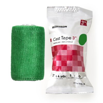 McKesson Green Cast Tape, 3 Inch x 4 Yard