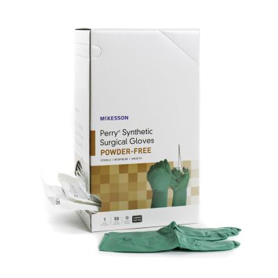 McKesson Perry® Performance Plus Polychloroprene Surgical Glove, Size 5.5, Green