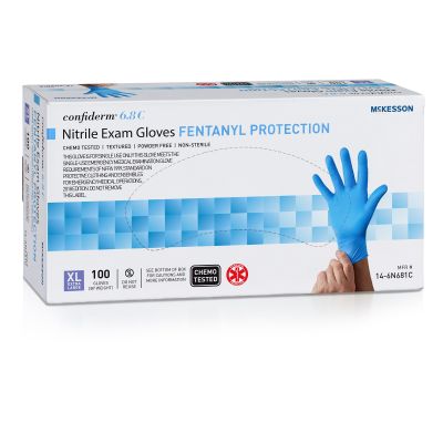 McKesson Confiderm® 6.8C Nitrile Exam Glove, X-Large, Blue