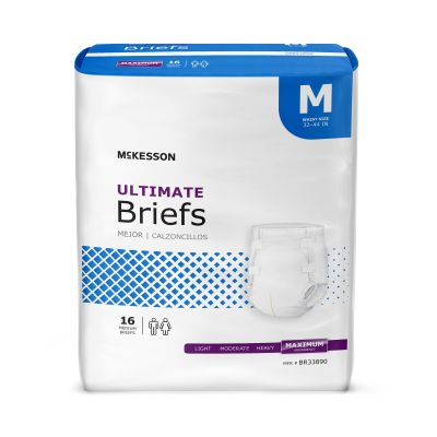 McKesson Ultimate Heavy Absorbency Incontinence Brief, Medium