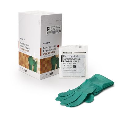 McKesson Perry® Performance Plus Polychloroprene Surgical Glove, Size 8.5, Green