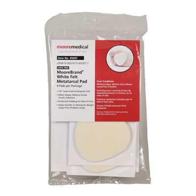 MooreBrand White Felt Metatarsal Pad