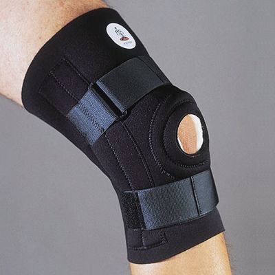 KNEE SLEEVE, NEOPRENE OPEN PATELLA & SPIRAL STAYS LG