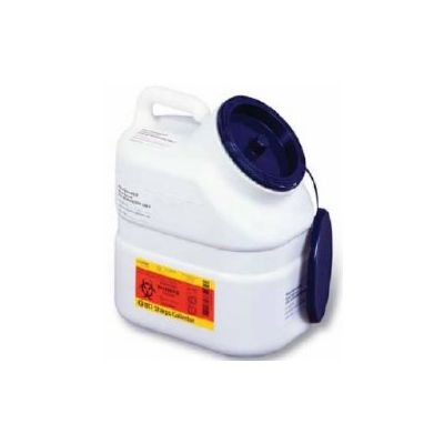 CONTAINER, SHARPS PHARMA WHT/BLU 3GL PLUG CAP (12/CS)