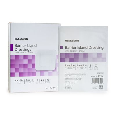 McKesson Composite Barrier Island Dressing, 6 x 6 Inch