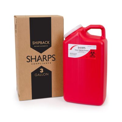 CONTAINER, SHARPS MAILBACK 3GL(8/CS)