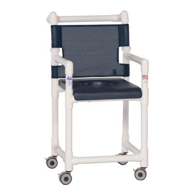 IPU Deluxe Shower Chair Commode, Navy