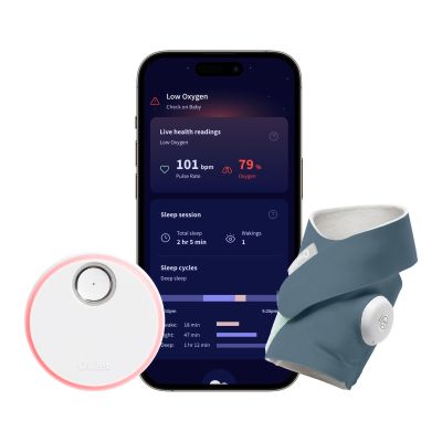 MONITOR, BABY DREAM SOCK W/HEALTH READING/NOTIFICATION BLU