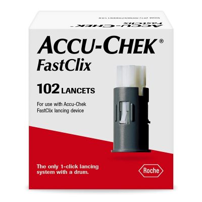 Accu-Chek FastClix Lancet, 30 Gauge, Preloaded Safety Drum, Track System