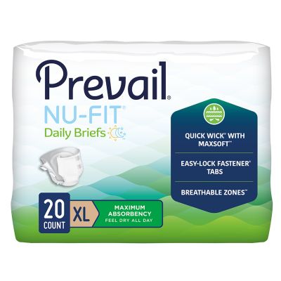 BRIEF, PREVAIL NUFIT MAX ABSRBADLT XLG (20/BG 4BG/CS)