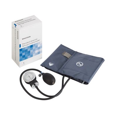 McKesson Aneroid Sphygmomanometer with Cuff, 2-Tube, Pocket-Size, Large Cuff