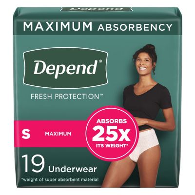 Depend® Fresh Protection™ Women's Maximum Absorbency Underwear, Small