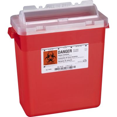 CONTAINER, SHARPS RED 3GL ROTATE LID (12/CS)