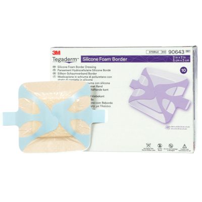 3M™ Tegaderm™ Silicone Foam Dressing, 2 x 2 Inch