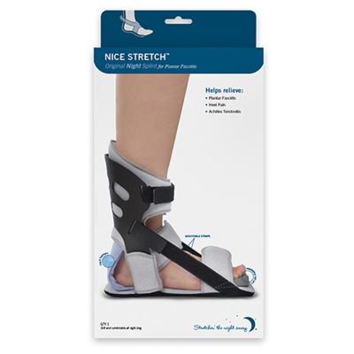 Nice Stretch® Original Plantar Fasciitis Night Splint w/ Polar Ice® Pack, Large