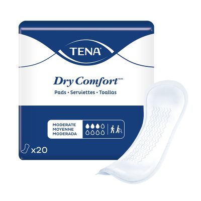 PAD, TENA DRY COMFORT MODERATE6X20" (20/BG 6BG/CS)
