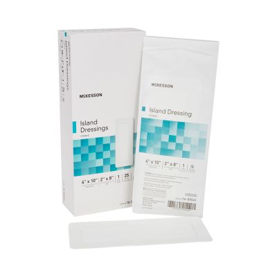 McKesson White Adhesive Dressing, 4 x 10 Inch