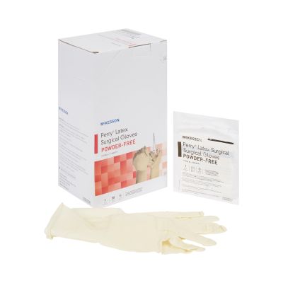 McKesson Perry® Performance Plus Surgical Glove, Size 7.5, Cream