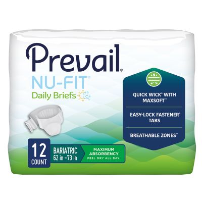 ProCare Unisex Adult Incontinence Brief, Heavy Absorbency, White, 2-XL
