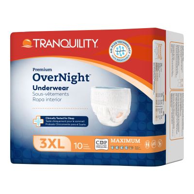 Tranquility Premium OverNight Disposable Absorbent Underwear, 3XL