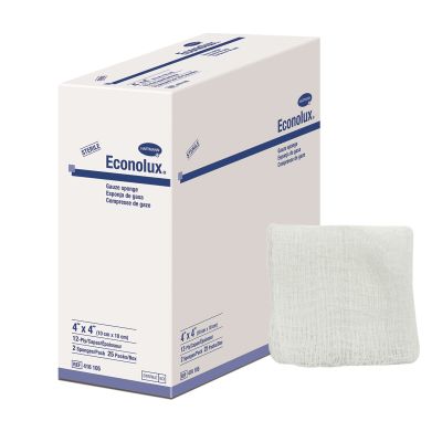 Econolux® Sterile Gauze Sponge, 4 x 4 Inch, 12-Ply