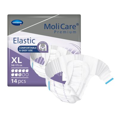 MoliCare® Premium Elastic 8 Drop Absorbency Incontinence Briefs, X-Large