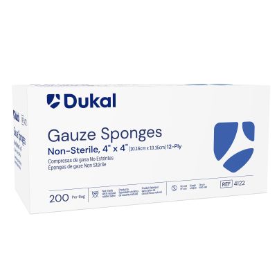 Dukal™ Gauze Sponge, 4 x 4 Inch, 12-Ply