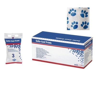 TAPE, CAST DELTA PAW PRINTS 3"X4YDS (10/BX)