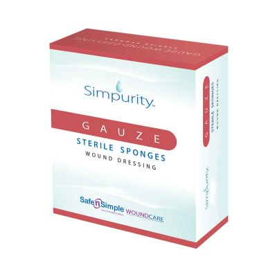 Simpurity™ Sterile Gauze Sponge, 6 x 6-3/4 Inch, 12-Ply