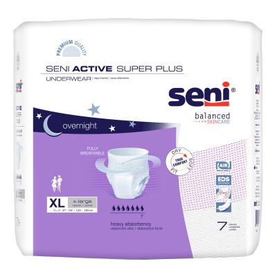 Seni® Active Super Plus Overnight Heavy Absorbent Underwear, Extra Large